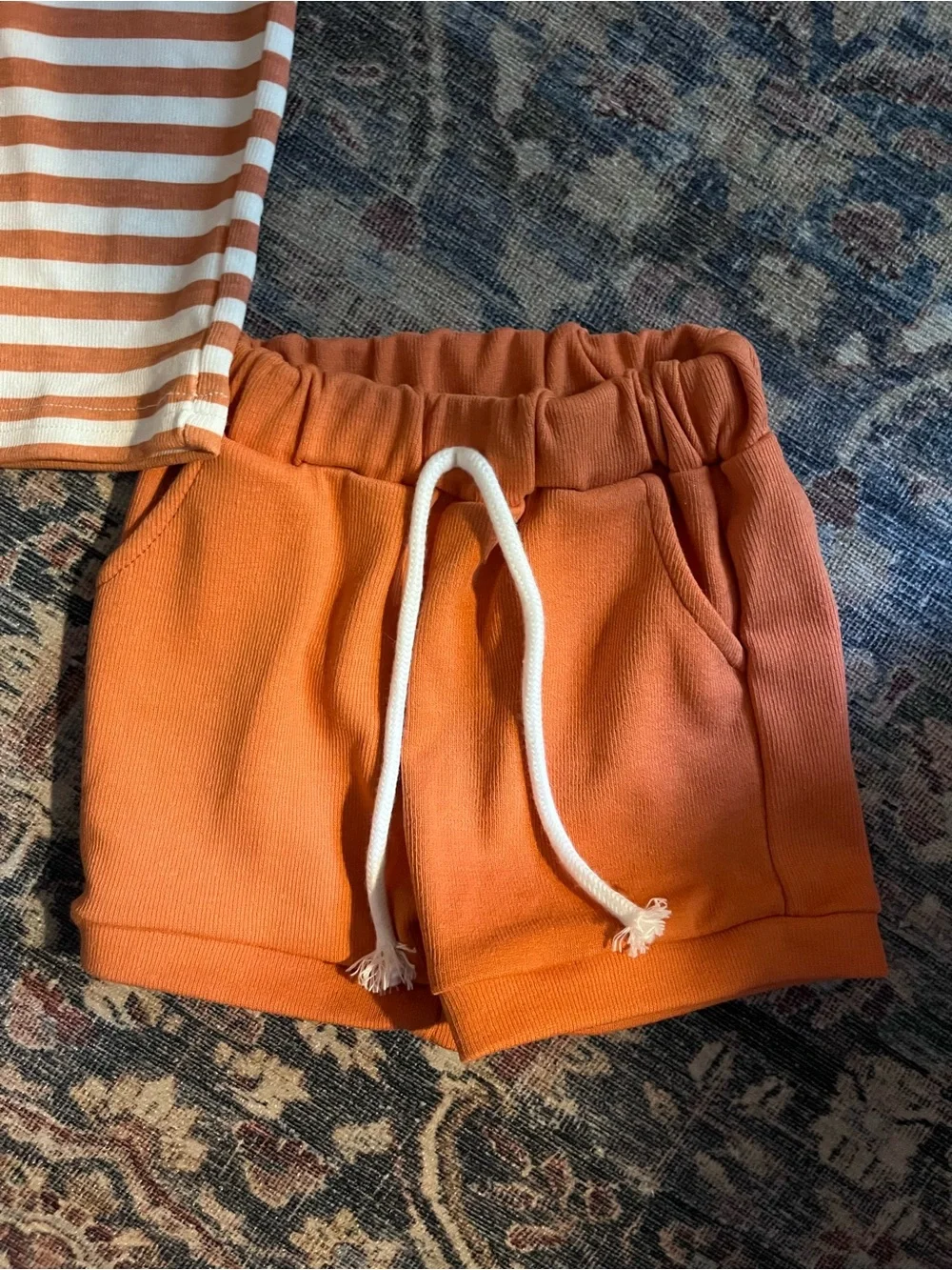 Kids Striped Tank Top & Shorts Set - 6-9M
